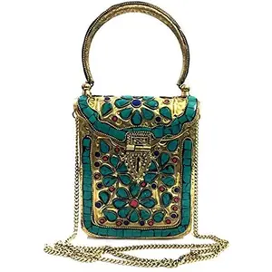 customized handcrafted highly polished Beautiful customized mother of pearl fashion handbag for women from India ,