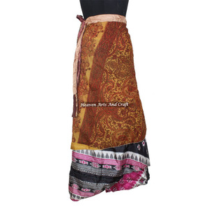 100 วิธีการใช้ผ้าพันตัวมหัศจรรย์ Magic Wrap ผ้าไหมอินเดียวินเทจ ขนาด 38 นิ้ว กระโปรงยาวผ้าไหมวินเทจแบบอินเดีย กระโปรงผ้าไหมพันตัวแบบยาวสองด้านสไตล์วินเทจ - Product Image 5