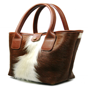 Hairon กระเป๋าเจอร์ซีย์หนังแท้สีน้ำตาลสำหรับผู้หญิงกระเป๋าถือมีดีไซน์สำหรับใช้ในชีวิตประจำวัน - Product Image 2