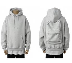 Sweat-shirt à capuche bleu pour homme en molleton bouclette, coupe décontractée, couleur unie, avec poches, idéal pour l'automne - Product Image 6