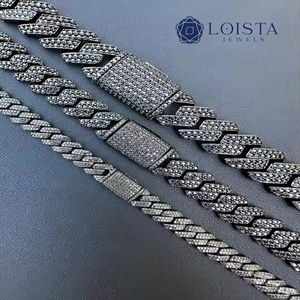 IGI Certified Lab Grown Diamond Hip Hop Cuban Link <b>Chain</b> Necklace In Gold <b>Iced</b> <b>Out</b> <b>Chain</b> for Men - Product Image 2