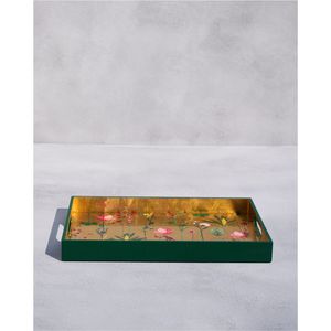 Elegante Bandeja de Servicio de Metal Esmaltado Hecha a Mano, Centro de Mesa Dorado Decorativo para Bodas, Bandeja para Hotel, Restaurante, Bar, Venta al por Mayor - Product Image 4