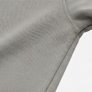 Polo en piqué gris à manches courtes pour homme, décontracté, uni, tricoté, coupe classique, avec boutons - Product Image 5