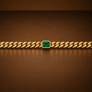 Bracelet tennis en diamant de laboratoire taille émeraude, pierre rectangulaire, maillons géométriques, bijoux fins, argent 925, or, platine - Product Image 1