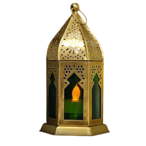 Farol Marroquí con Acabado Blanco, Diseño Antiguo para Decoración del Hogar y Bodas, Faroles Metálicos de Mesa y Piso - Product Image 6