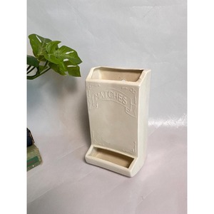 Vintage Ceramic <b>Match</b> <b>Box</b> With Embossed <b>Matches</b> Logo Durable Household Use - Product Image 3