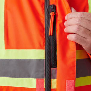 Veste de sécurité haute visibilité imperméable en polyester avec bande réfléchissante, capuche unisexe, toutes saisons, pour travaux de construction, extérieur, gardes - Product Image 6
