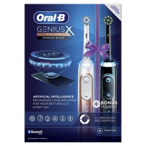Brosse à dents électrique Exclusive Oral B Genius 9000 Midnight Black avec technologie intelligente, contrôle de la pression et modes de nettoyage - Product Image 5
