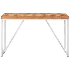 Table à manger en bois naturel avec placage blanc - Product Image 2