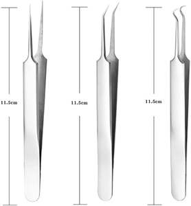 Pince à épiler de haute qualité pour points noirs, pince à épiler pour extensions de cils, pointes fines et aiguisées, prise en main parfaite, pince à épiler pour points noirs - Product Image 2