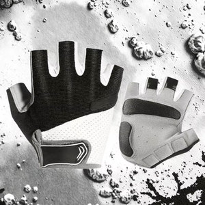 Guantes de Ciclismo Unisex de Cuero con Dedos Completos, Nailon, Cierre de Hebilla Elástica Antideslizante, Acolchado Protector, para Uso en Verano - Product Image 3