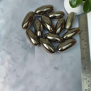 Pyrite Premium Shiva Lingam Faite à la Main, Cristal de Guérison Ovale Feng Shui pour l'Attraction de la Richesse, la Méditation et les Cadeaux d'Affaires - Product Image 5