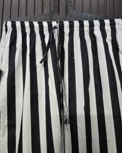 Striped Women's <b>Pajama</b> Set 100% Cotton Full Sleeve Casual Loose Fit Spring Woven Fabric Button Fly - Product Image 4