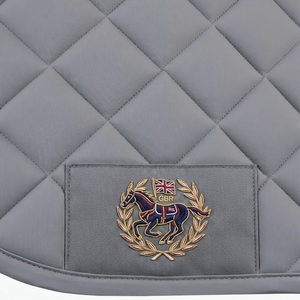 Almohadilla de Silla de Montar para Caballo Pearl Equine, Gris Sólido, Acolchada y Tejida, con Cierre de Velcro, Transpirable, de Poliéster/Algodón, para Doma y Salto - Product Image 3