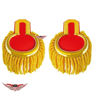 KEW - Epaulettes Metálicas Bordadas de Lujo Vintage, Ecológicas, Chapadas en Oro Rojo, Duraderas, Accesorios para Prendas de Ceremonia - Product Image 1