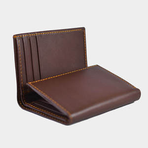 Genuine Leather Bifold Wallet For Men With Multiple Card Slots ID Card <b>Holder</b> Cash Compartment Slim Folding Leather Wallet - Product Image 1