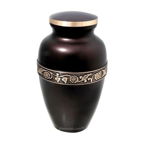 Urna Funeraria Decorativa Vintage de Latón, Urna Conmemorativa Hecha a Mano para Cenizas Humanas - Product Image 5