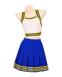 ชุดยูนิฟอร์มเชียร์ลีดเดอร์ผ้าสแปนเด็กซ์โพลีเอสเตอร์ ตัดเย็บอัตโนมัติ ออกแบบตามสั่ง ระบายเหงื่อ แห้งเร็ว สำหรับทุกเพศ พิมพ์ลายด้วยความร้อน - Product Image 1