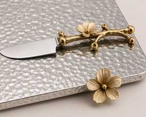 Luxury Metal Modern Cheese Board Decorative <b>Tray</b> Charcuterie Platter Cheese Knife & Serving Set - Product Image 3