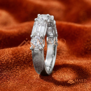 Moissanite <b>Ring</b> 925 Sterling Silver Pear and Princess Cut Lab Diamond Engagement <b>Ring</b> D VVS1 <b>Two</b> <b>Stone</b> Bridal <b>Ring</b> for Women - Product Image 3