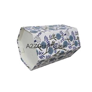 Poubelle élégante hexagonale pliable en papier recyclé fait main, pour usage intérieur/extérieur, bureau ou rue, idéale pour le bricolage et l'impression. - Product Image 6