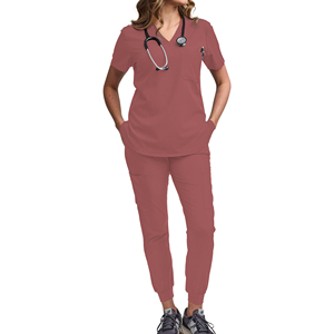 ชุดยูนิฟอร์มแพทย์ ชุดพยาบาลโรงพยาบาล ชุดสครับพร้อมปักโลโก้ ขายส่ง ชุดสครับแพทย์ Shaghaf Sports Wear Impex Sc2 โพลีเอสเตอร์ 100% - Product Image 5