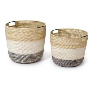 Eco Friendly Natural Rattan and Jute Handmade <b>Storage</b> Basket Large Round/Rectangle Woven Organizer with Handle for Blankets Toys - Product Image 5