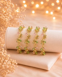 Juego de Brazaletes Ghungroo Kashmiri Más Vendidos, 4 Piezas, Joyería Tradicional India con Dijes de Campana para Bodas y Fiestas - Product Image 1