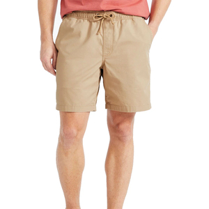 Shorts décontractés kaki pour hommes avec cordon de serrage à la taille et poches, en tissu tissé respirant, style taille mi-haute, collection 2026 la plus récente - Product Image 1