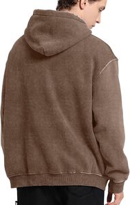 Sudaderas con Capucha de Felpa 100% Algodón, Lavado Ácido, Estampado Digital, Secado Rápido, Transpirables, Personalizables, Estilo Hip Hop Unisex - Product Image 3