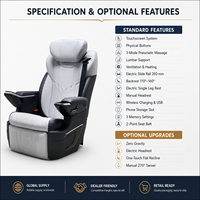Siège de van de luxe JYJX103D, fauteuil de massage VIP Captain, siège de camping-car entièrement inclinable, confort premium pour V300 Sprinter Minibus