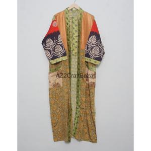 Bata de Seda Sexy para Mujer, Estilo Bohemio, Manga Larga, Cuello en V, Cierre con Cordón, Transpirable y Suave, Kimono de Verano - Product Image 1