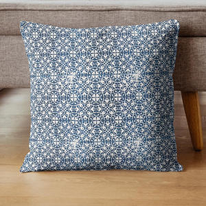 Housse de coussin de chaise en coton 100% imprimé à la main en Inde, coussin décoratif imprimé à la main en Inde pour canapé et salon - Product Image 2