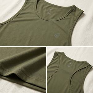 Camiseta Deportiva FIFOSPORTS para Hombre, Color Verde Oliva, sin Mangas, para Gimnasio, 100% Algodón, Transpirable y de Secado Rápido - Product Image 4
