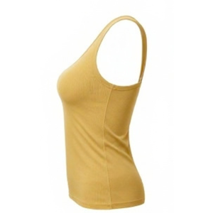 Custom <b>Women</b> Tank Top <b>Shirt</b> Wholesale Square Neck <b>Sleeveless</b> Built In Shelf Bra Stretch Cotton Ribbed Basics Logos Manufacturers - Product Image 4