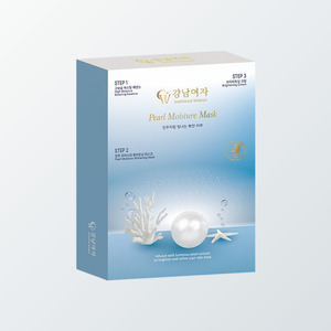 Masque visage coréen K-Beauty Gangnam Woman Pearl Moisture Mask 3STEP Fabriqué en Corée, soin de la peau, masque en feuille - Product Image 6