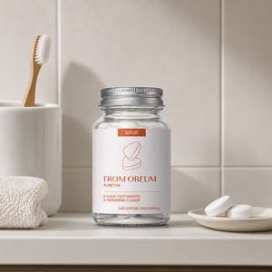 [FROM OREUM] Pasta de Dientes Sólida para Hoteles, Sabor Mandarina de Jeju, 60 Tabletas, para Baños de Huéspedes - Product Image 3