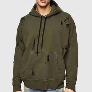 Sudadera con capucha personalizada para hombre, estilo vintage, desgastada, corta, con efecto lavado ácido, salpicaduras de pintura y descolorida por el sol, de forro polar para invierno, estilo streetwear. - Product Image 1
