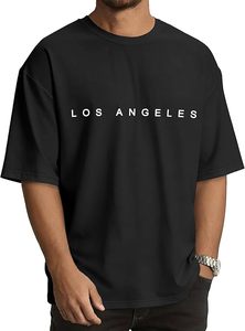 เสื้อยืดโอเวอร์ไซส์ผ้าฝ้ายแท้ 100% น้ำหนัก 220 กรัม พิมพ์ลายตามสั่งที่ไหล่ สไตล์ฮิปฮอป ไซส์พลัส ผ้าฝ้ายแท้ 100% ทรงบ็อกซี่ สำหรับผู้ชาย - Product Image 4