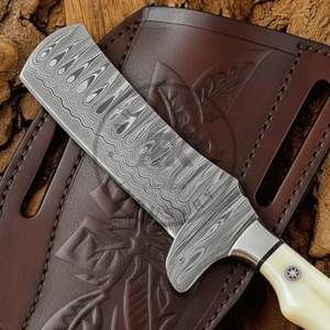 Cuchillo de caza Cowboy Bull Cutter OEM con logotipo personalizado, marca privada, acero de Damasco, afilado como una navaja, venta al por mayor, AR KNIVES - Product Image 2