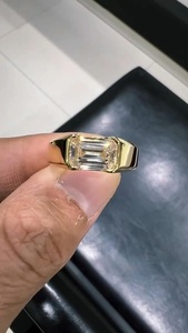 Gorgeous Emerald Cut Diamond <b>Proposal</b> Modern <b>Ring</b> 1.01CT Lab Grown With 14K Solid Gold IGI Certified Wedding Promise Gift Her - Product Image 1