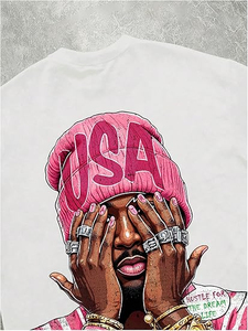 T-shirt Homme Sur Mesure Coupe Boxy Oversize Streetwear Coton Lourd Ample Décontracté Vente en Gros Mode Estivale 2026 - Product Image 4