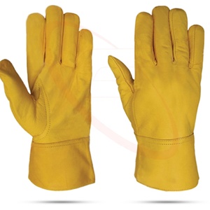 Guantes de soldadura de cuero dividido de piel de vaca azul de la mejor calidad, duraderos y transpirables con forro completo para uso diario - Product Image 6