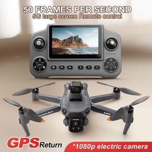 โดรน V918MAX บินได้ 20-30 นาที พร้อมกล้อง HD คู่ 50fps ภาพคมชัด 5MP ระบบกันสั่น กลับบ้านอัตโนมัติเมื่อแบตเตอรี่ต่ำ รีโมทหน้าจอใหญ่ - Product Image 1