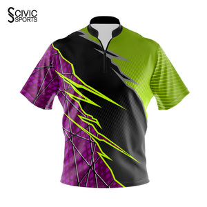 OEM Service <b>Bowling</b> Jersey Fashionable Design Zipper Sublimated <b>Bowling</b> Shirts Women <b>BOWLING</b> JERSEY - Product Image 3