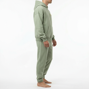 High Quality Cotton Fleece Tracksuit OEM ODM Custom Logo Hoodie <b>Jogger</b> <b>Set</b> - Product Image 4