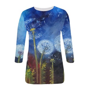 Women Slim Fit Solid Logo Breathable Jersey Polyester Sublimation T <b>Shirts</b> All Seasons - Product Image 3