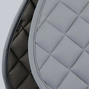 Almohadilla de Silla de Montar para Caballo Pearl Equine, Gris Sólido, Acolchada y Tejida, con Cierre de Velcro, Transpirable, de Poliéster/Algodón, para Doma y Salto - Product Image 2