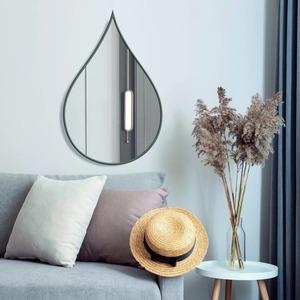 Tear Drop Shape Gold <b>Frame</b> Wall Mirror Suitable For Living Room And Bedroom Decorative Wall Accent Handcrafted From India - Product Image 5