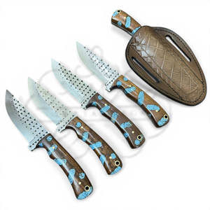 Cuchillo de caza Cowboy Bull Cutter de hoja fija para supervivencia al aire libre, acero raspado de grado industrial, 3 años de garantía, escamas de resina acrílica - Product Image 5